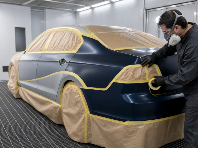 Masquage avant peinture et marouflage automobile