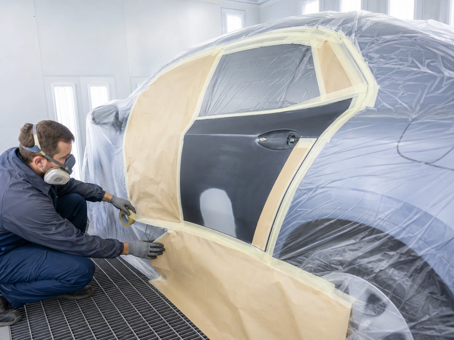 Marouflage de grandes surfaces automobiles