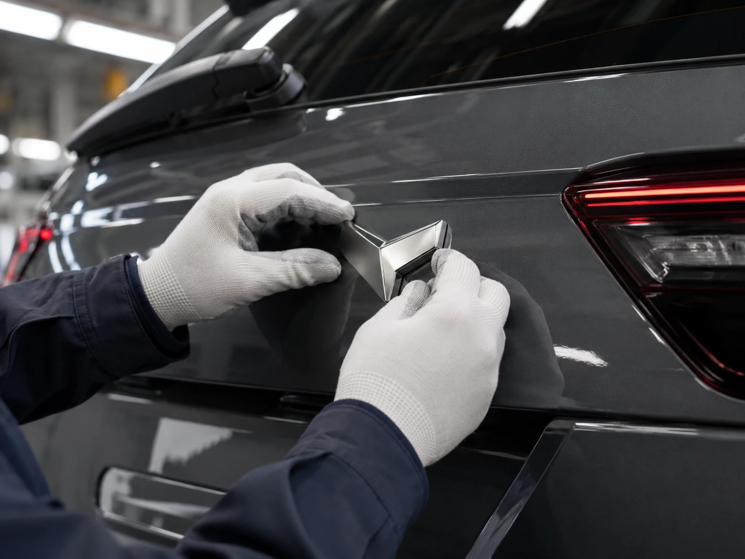 Fixation de logos emblèmes et monogrammes automobiles