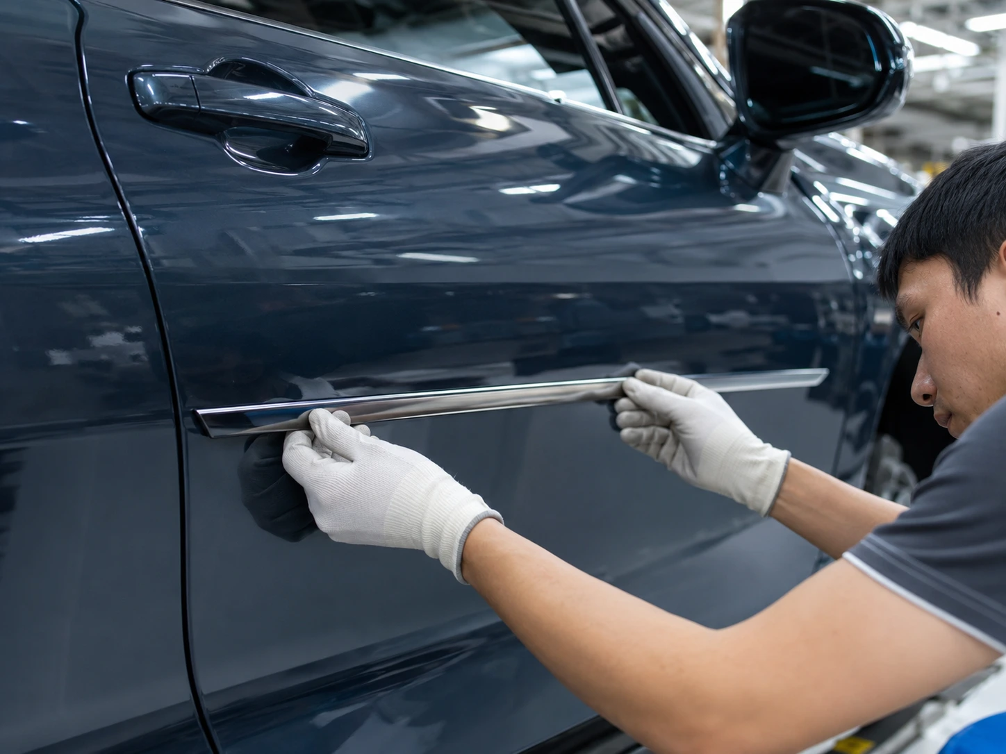 Fixation de baguettes moulures et éléments de finition automobiles