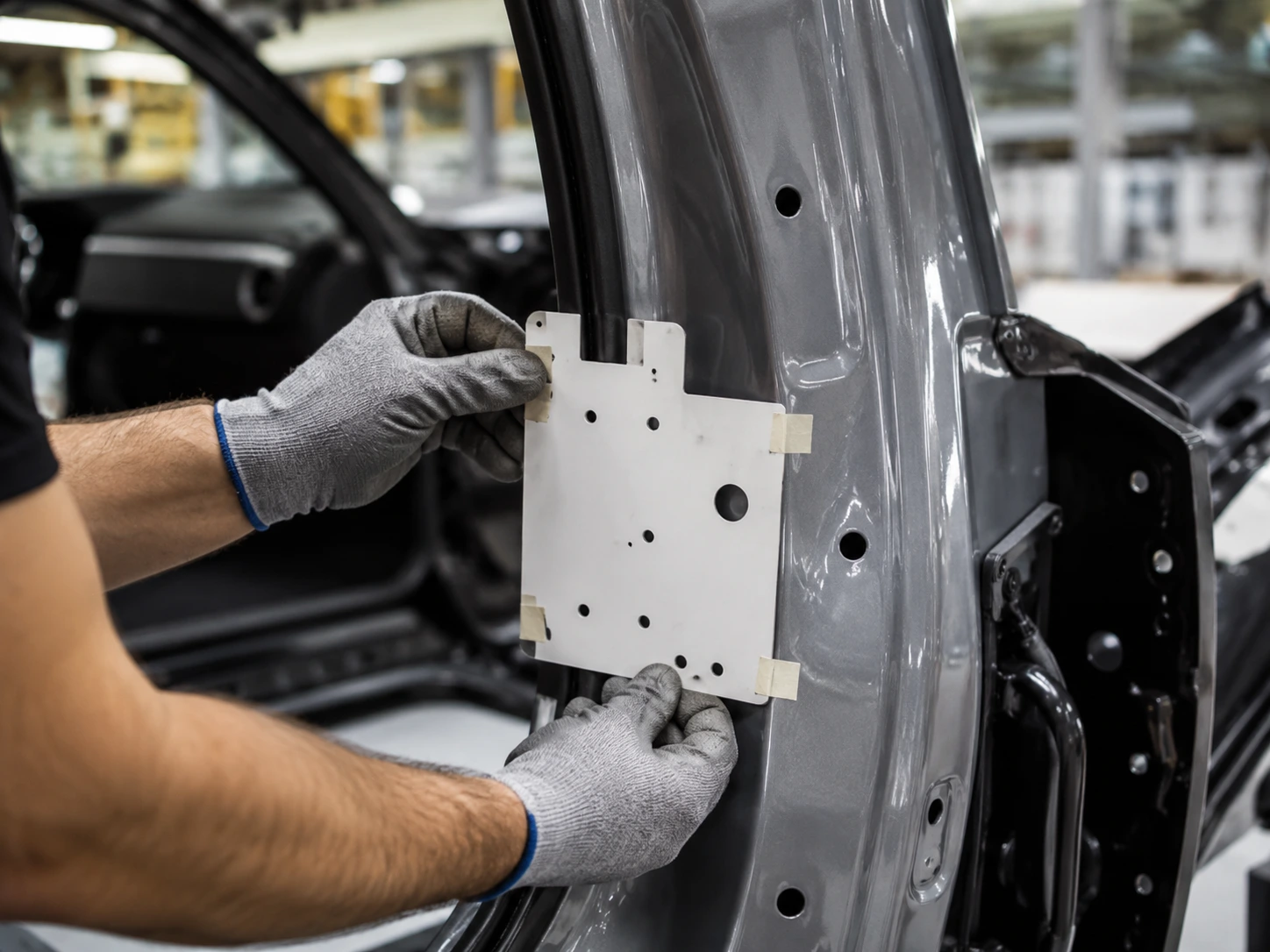 Maintien de gabarits repères et cales de production automobile