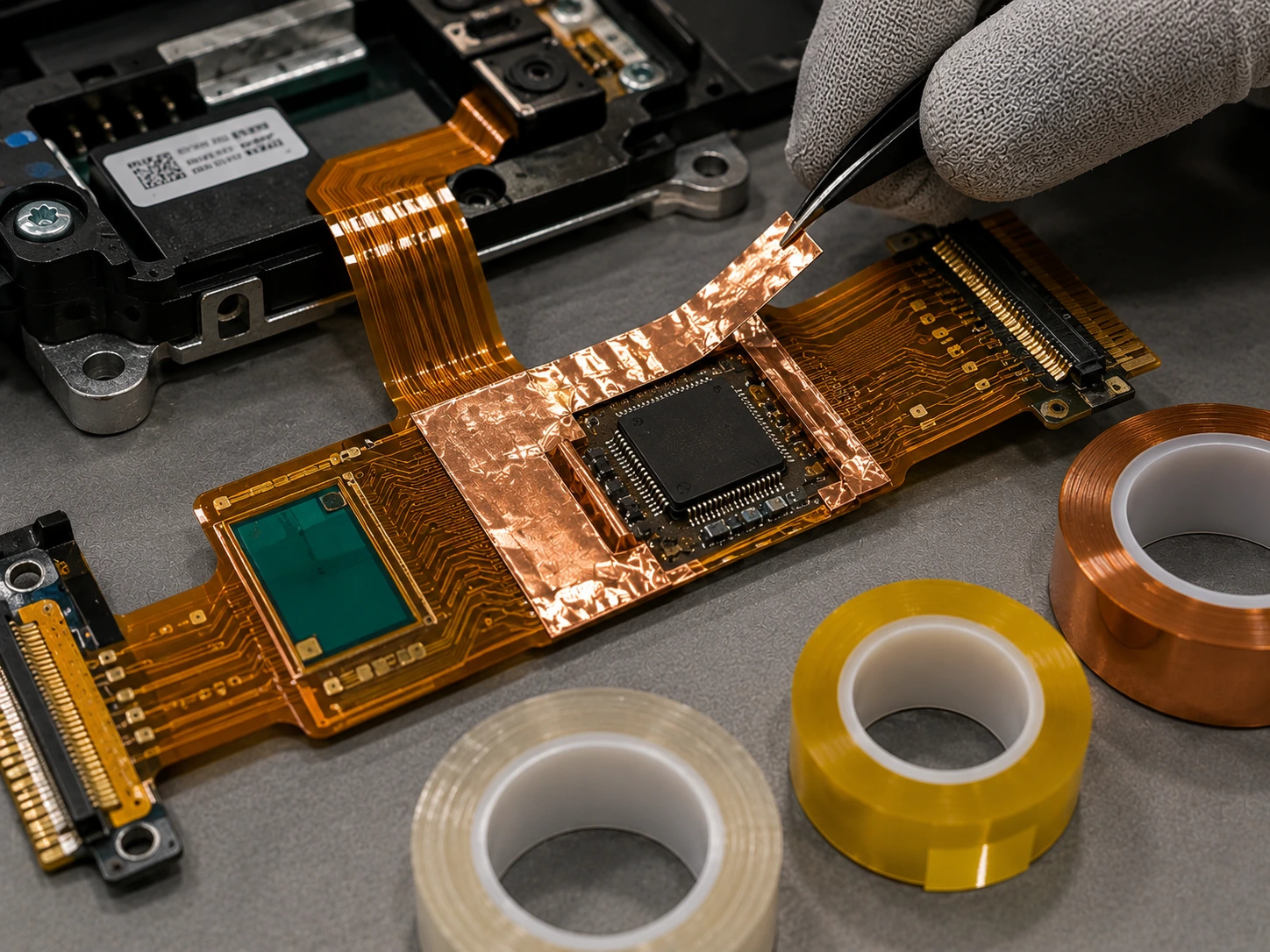 Protection de circuits imprimés flexibles automobile