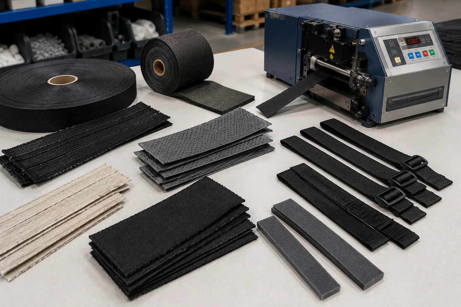 Découpe de textiles techniques mousses et sangles automobiles