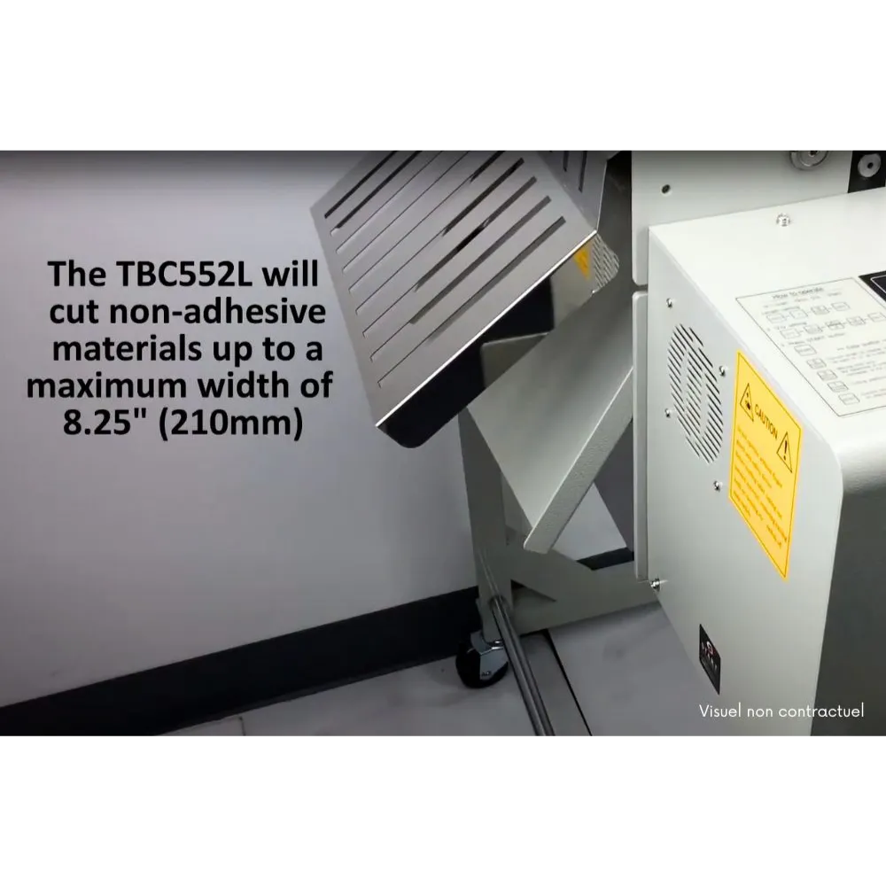 Panneau de commande de la TBC552-L pour réglage des longueurs de coupe