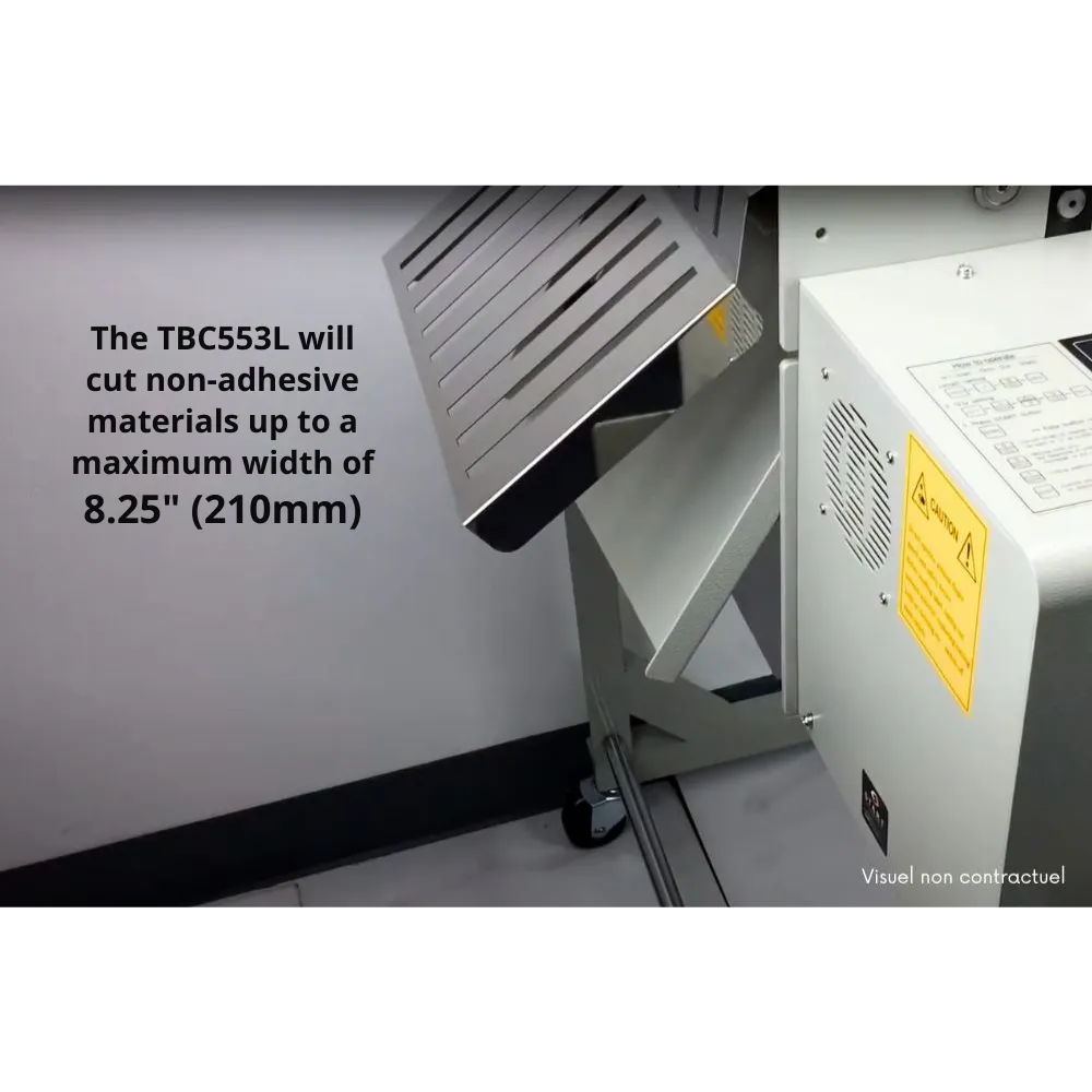 Zone de coupe de la TBC553-L pour matériaux techniques larges