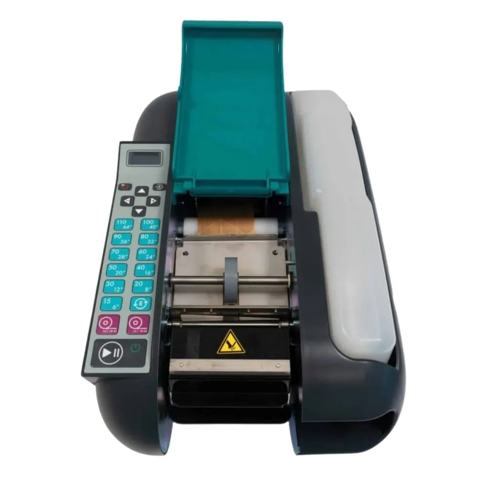 Vue de dessus du DGT-250D avec clavier de programmation et passage de bande gommée