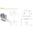 Plan coté du RWR-S avec encombrement, flasques et bobine diamètre 300 mm