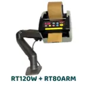 RT120W monté sur bras articulé RT80ARM pour rubans adhésifs larges