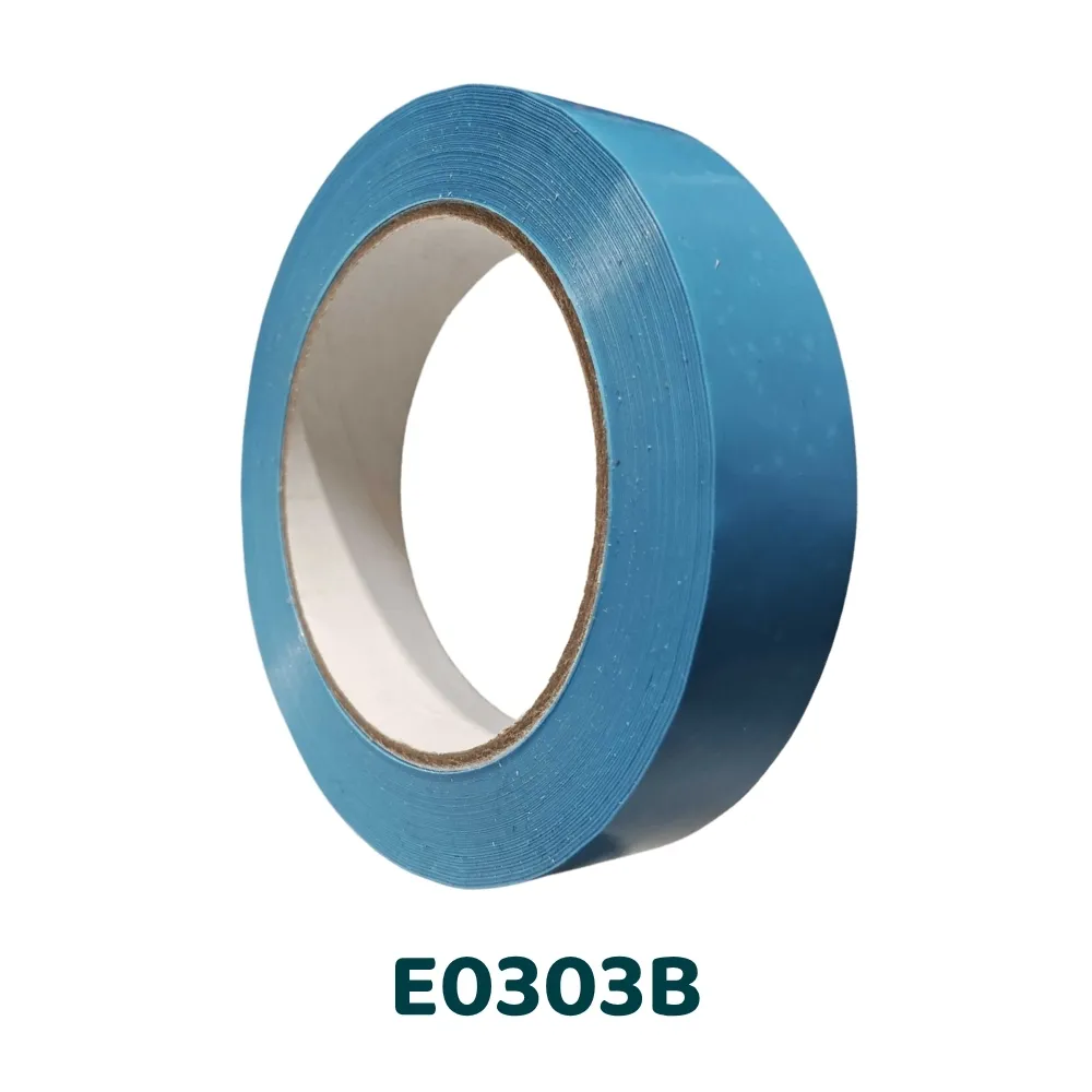 E0303B - Ruban PP bleu de cerclage et palettisation