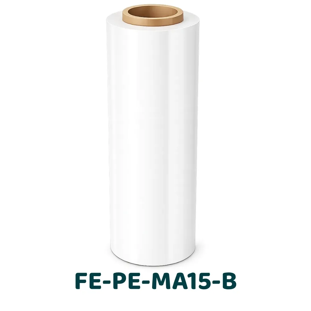 [FE-PE-MA15-B] FE-PE-MA - Film étirable pré-étiré machine 250 % (Blanc, 15my)