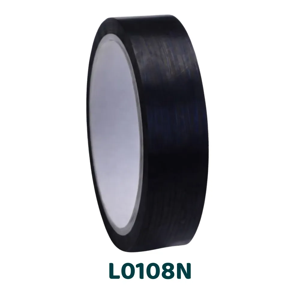 L0108N - Ruban polyester noir acrylique isolation électrique