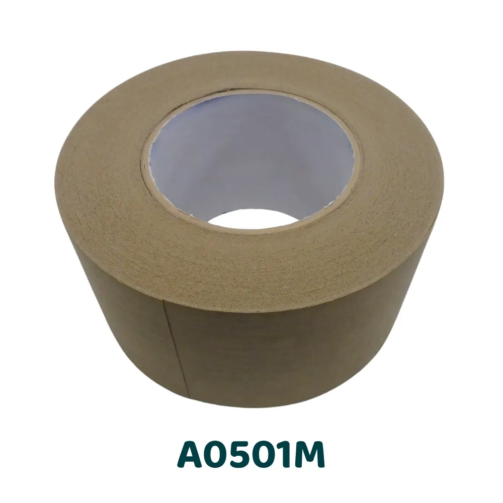 A0501M - Ruban kraft marron colle caoutchouc naturel