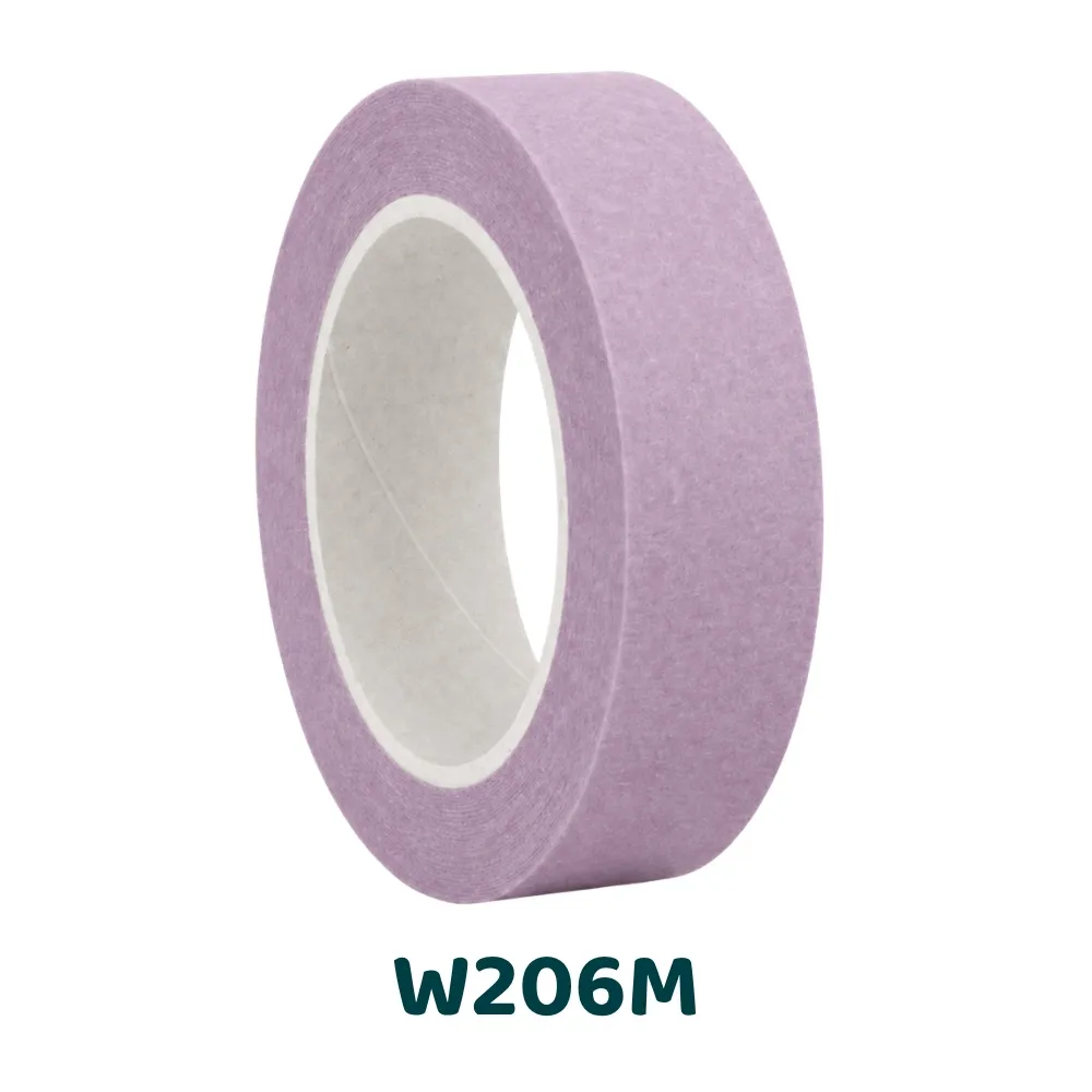 W206M - Cinta washi morada para superficies delicadas