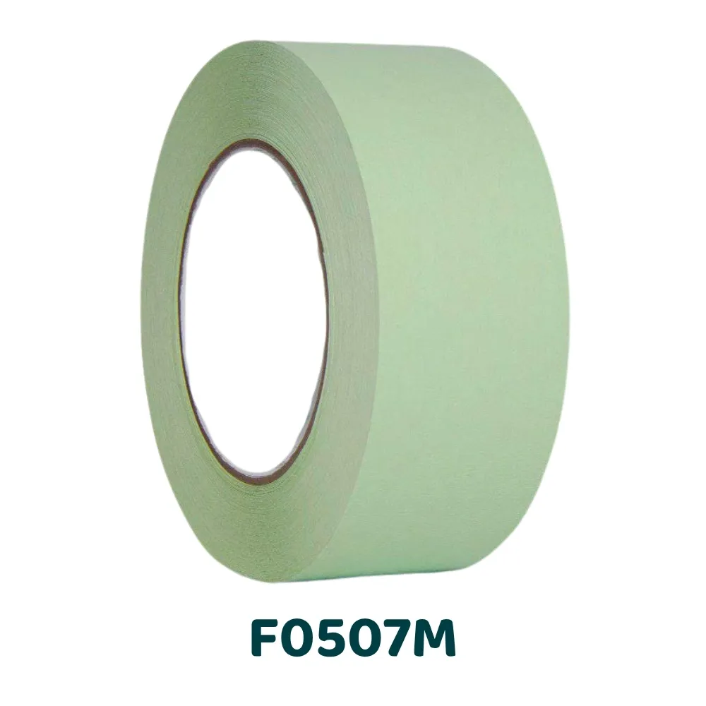 [F0507M] F0507M green crepe paper adhesive tape high temperature 150 my