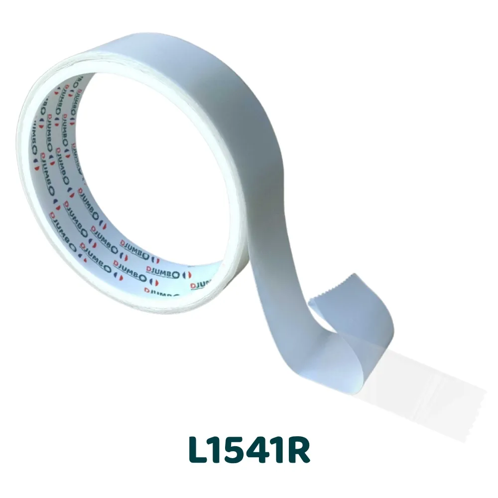 [L1541R-50-800] L1541R – Transparent PET Repositionable Double-Sided Adhesive Tape 170 µm (800, 50)