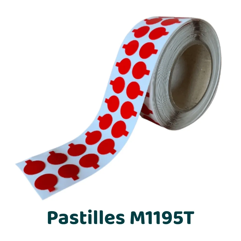 [T-M1195T-D15-1K2] M1195T - Pastilles double face transparentes haute performance