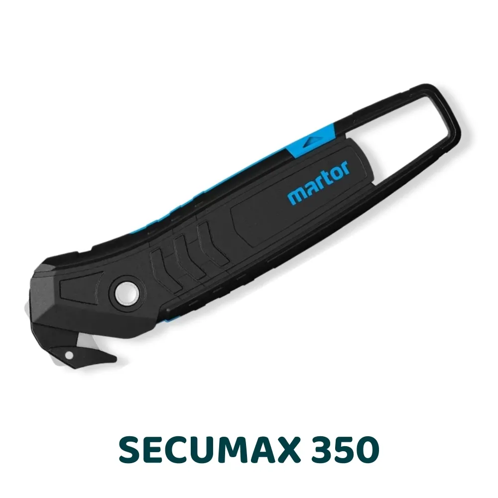 [350001.02] SECUMAX 350 - Película de cartón con gancho y cuchilla de seguridad para cortar.