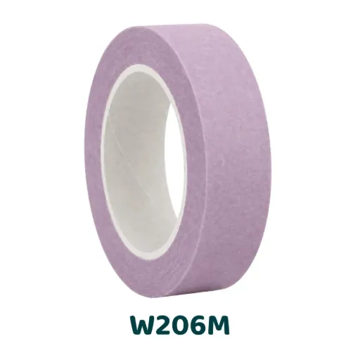 W206M - Ruban washi mauve pour surfaces délicates